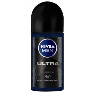 Nivea Men Ultra Антиперспирант мужской 48 ч антибактериальный эффект, 50 мл G-N-474293007