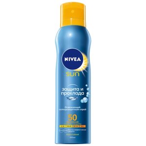 Nivea Nivea Sun освежающий солнцезащитный спрей Защита и прохлада SPF 50, 200 мл