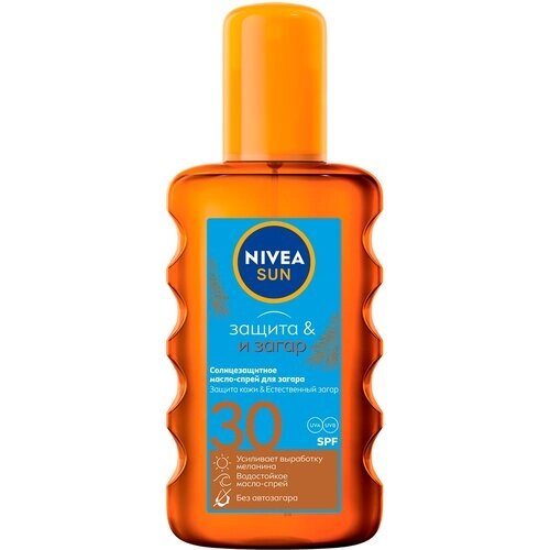 Nivea Nivea Sun солнцезащитное масло-спрей для загара Защита и загар SPF 30, 200 мл