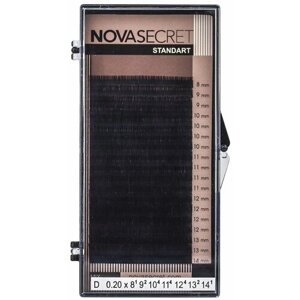 Novasecret Ресницы для наращивания черные standart mix/D/0,07/8-14мм ( 18 линий)/ Ресницы для наращивания Новасикрет