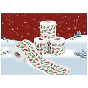Новогодняя туалетная бумага "Рождественская елка", 1 рулон