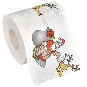 Новогодняя туалетная бумага "Рождественский дымоход", 1 рулон