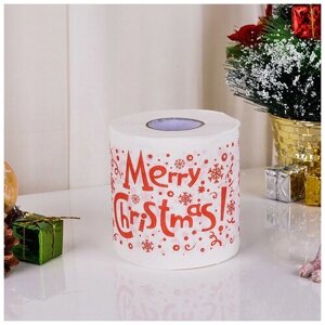 Новогодняя туалетная бумага "Счастливого Рождества", 1 рулон