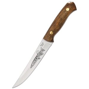 Нож туристический цельнометаллический Кизляр ЩУКА2-ЦМ (9098) с кожаными ножнами