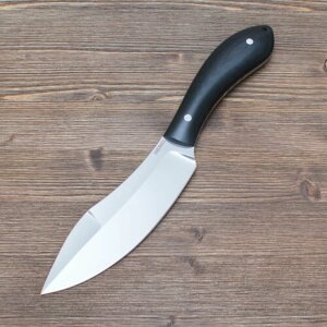 Нож туристический Канадский 110Х18М-ШД Полированный G10 Черный Цельнометаллический (Full-tang) Ножи Lemax (Лемакс)