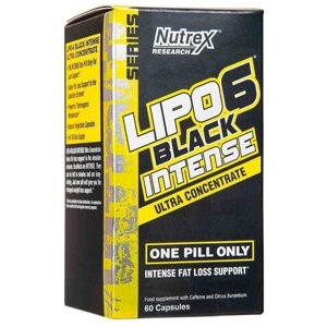 Nutrex Lipo-6 Black Intense Ultra Concentrate, 60 капсул, Европейская версия (EU)