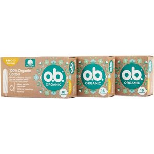 O. B. Тампоны Organic Normal, 16 шт (3 упаковки)