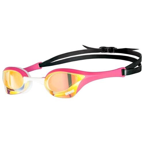 Очки для плавания Arena Cobra Ultra Swipe Mirror Professional, золотисто-розовые , стартовые, не потеющие , зеркальные