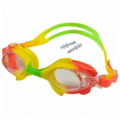 Очки для плавания детские B31570-6 (желто/оранже/зеленые Mix-6)