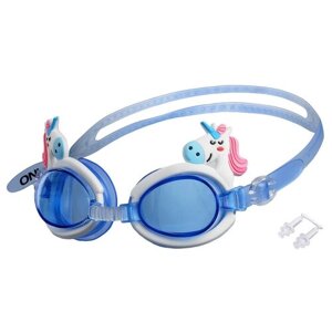 Очки для плавания детские «Единорог»беруши, цвета микс