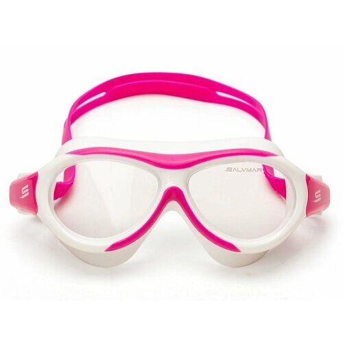 Очки для плавания подводные подростковые Salvimar FRIPP белый силикон/розовая рамка