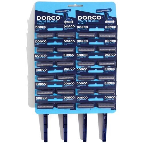 Одноразовый бритвенный станок Dorco TD708, синий, 24 шт.