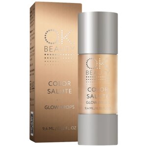 OK Beauty Жидкий хайлайтер для лица и тела Color Salute Glow Drops, solar