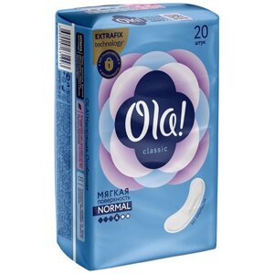 Ola! прокладки Classic Normal Мягкая поверхность, 4 капли, 20 шт.