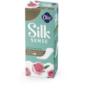 Ola! прокладки ежедневные Silk Sense Daily Deo Бархатная роза, 2 капли, 20 шт.