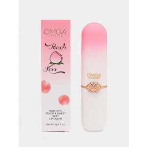 Omga Peach Kiss Увлажняющий персиковый бальзам для губ