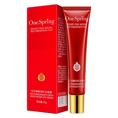 One Spring Крем для кожи вокруг глаз с гранатом Red Pomegranate Fresh Moisturizing Eye Cream, 15 мл