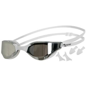 ONLYTOP Очки для плавания ONLYTOP, с зеркальным покрытием, беруши, набор носовых перемычек, цвет белый