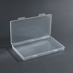 Органайзер для хранения, с крышкой, 19,5 10,5 2,2 см, цвет прозрачный