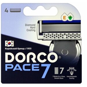 Оригинальные сменные кассеты Dorco PACE 7, 4шт