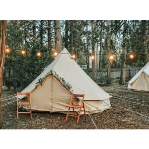 Палатка шатер Юрта для кемпинга и пикников Размером 4х4 м Terbo Mir & Camping c дымоходом
