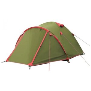 Палатка трекинговая четырёхместная Tramp LITE CAMP 4, зеленый