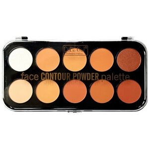 Палетка для контуринга DoDo Girl Face Contour Powder Panel, 10 оттенков, набор B