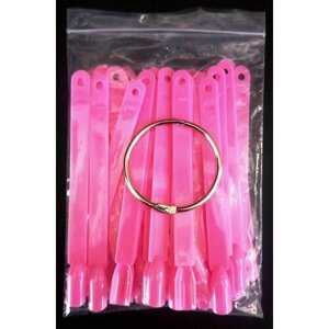 Палитры для лаков - Дисплей веер, прямые, розовый цвет, 50 шт в наборе.