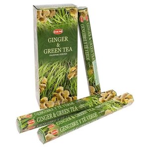 Палочки ароматические благовония HEM Имбирь & Зеленый чай Ginger & Green Tea, 20 шт