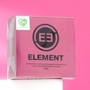 Патчи гидрогелевые для глаз "Element", "PINK", антивозрастные, с экстрактом шиповника и розы, 60 шт, 85 г