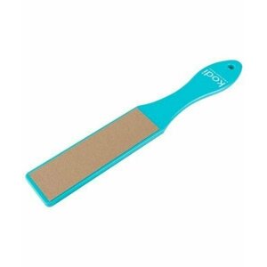 Педикюрная пилка Kodi professional. Прямоугольная, пластиковая, с ручкой, абразивность 120/180, цвет голубой (абразив коричневый)270/42/6)