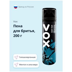 Пена для бритья VOX FOR MEN ментол и экстракт алоэ вера 200 мл