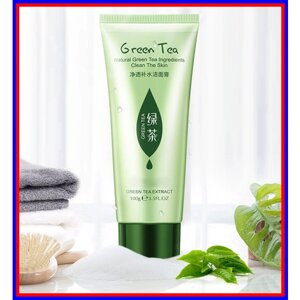 Пенка для умывания лица с экстрактом зелёного чая 100 г. Beauty Green Tea Clean The Skin; Уход за лицом умывалка для снятия макияжа с лица