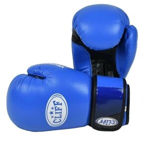 Перчатки бокс VECTORY Буффало (кожа) 12 oz цвет: синий