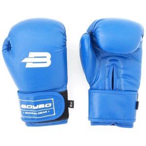 Перчатки боксерские BoyBo Basic искусственная кожа 6 OZ цвет синий