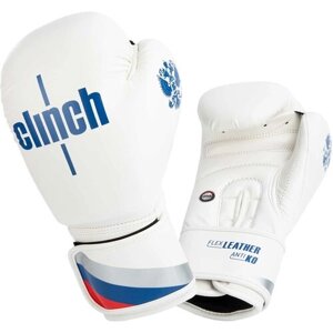 Перчатки боксерские Clinch Olimp бело-синие (вес 10 унций,