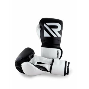 Перчатки боксерские Rage fight gear черно-белый кож/зам - Rage - Черно белый - 12 oz