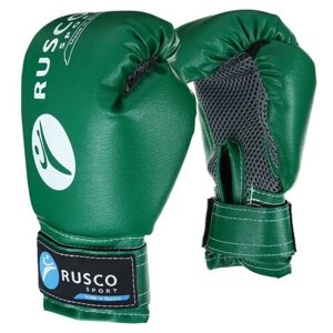 Перчатки боксерские RUSCO SPORT детские кож. зам. 4 Oz зеленые