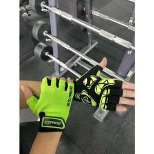 Перчатки для фитнеса ESD004 (черно-зеленый / XS)