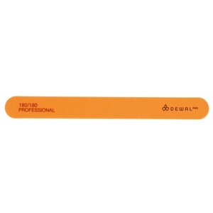Пилка Dewal серия "NEON" для ногтей , прямая оранжевая, 180/180, 18 см DEWAL MR-9101709