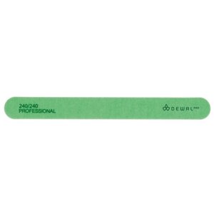 Пилка Dewal серия "NEON" для ногтей , прямая зеленая , 240/240, 18 см DEWAL MR-9101801