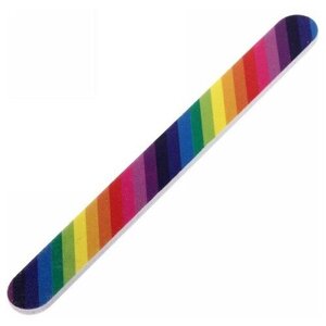 Пилка для ногтей наждачная в пакете «Ultramarine - радуга», прямая, цвет микс, 17,5*2