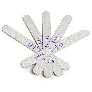 Пилки для ногтей OPI 180/240 овал, 100 шт. Пилки одноразовые для маникюра и педикюра/ Набор для маникюра