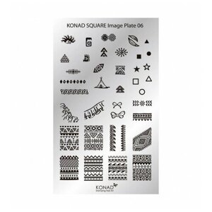 Пластины прямоугольные для стемпинга Konad Square Image Plate06