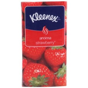Платочки Kleenex Aroma Клубника, 10 листов, красный
