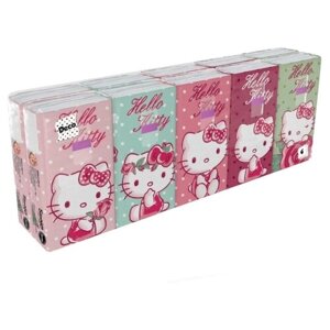 Платочки World Cart Hello Kitty, 9 листов, 10 пачек, розовый