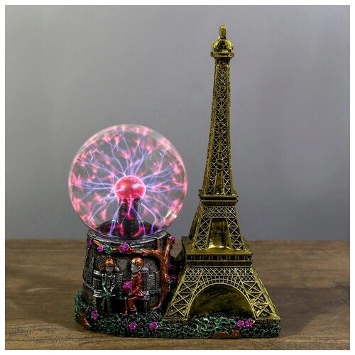 Плазменный шар "Влюбленные в Париже" 10х18х27 см