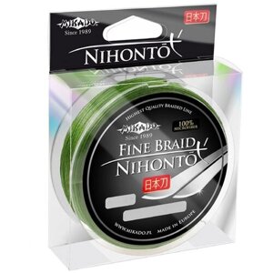 Плетеный шнур MIKADO Nihonto Fine Braid d=0.06 мм, 15 м, 3.25 кг, green, 1 шт.