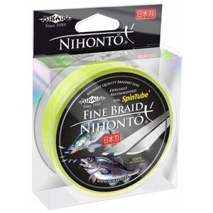 Плетеный шнур MIKADO Nihonto Fine Braid d=0.16 мм, 150 м, 12.5 кг, Fluo, 1 шт.