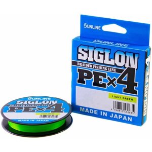 Плетеный шнур SUNLINE Siglon PE X4 Light Green #1.5 150м 0,209мм 11,0кг